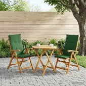 vidaXL Ligstoelen voor Tuin 2 st Naturel Massief Acacia Hout
