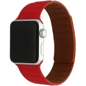 123Watches solo ribbel bandje - siliconen - rood - 38 · 40 · 41 & 42 mm - Geschikt voor Apple Watch series 1/2/3/4/5/6/7/8/9/10/11/12/SE/SE2/SE3