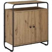 vidaXL Dressoir Artisanaal eiken 68 x 35 x 75 cm Bewerkt hout