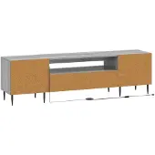 vidaXL LED tv-meubel ZWOLLE 153 x 35 x 43 cm Grijs Sonoma Bewerkt hout