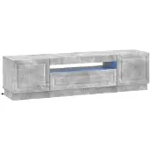 vidaXL LED tv-meubel Betongrijs Bewerkt hout