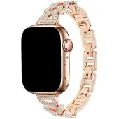 123Watches bandje Faye - staal - rose goud - 38 · 40 · 41 & 42 mm - Geschikt voor Apple Watch series 1/2/3/4/5/6/7/8/9/10/11/12/SE/SE2/SE3