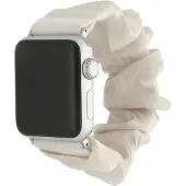 123Watches bandje Savara - scrunchie - nylon - sterrenlicht - 38 · 40 · 41 & 42 mm · M/L - Geschikt voor Apple Watch series 1/2/3/4/5/6/7/8/9/10/11/12/SE/SE2/SE3