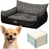 Doggy Hondenmand L 65x50cm - Waterdicht & Wasbaar + 5 Hygiëne Onderleggers