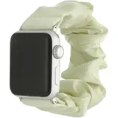 123Watches bandje Savara - scrunchie - nylon - limoen - 44 · 45 · 46 & 49 mm · M/L - Geschikt voor Apple Watch series 1/2/3/4/5/6/7/8/9/10/11/12/SE/SE2/SE3/Ultra/Ultra 2/Ultra 3/Ultra 4