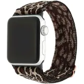 123Watches bandje - nylon - geweven gesp - leopard - 44 · 45 · 46 & 49 mm - Geschikt voor Apple Watch series 1/2/3/4/5/6/7/8/9/10/11/12/SE/SE2/SE3/Ultra/Ultra 2/Ultra 3/Ultra 4