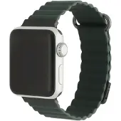 123Watches bandje Magna - Leer - groen - 44 · 45 · 46 & 49 mm - Geschikt voor Apple Watch series 1/2/3/4/5/6/7/8/9/10/11/12/SE/SE2/SE3/Ultra/Ultra 2/Ultra 3/Ultra 4