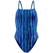 Speedo Printed Web Back Swimsuit Blauw 34 Vrouw