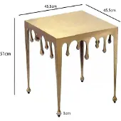 Wohnling Bijzettafel goud aluminium 46x51x46 cm