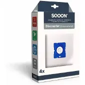 SQOON Stofzuigerzak Discounter Small doos a 4 stuks