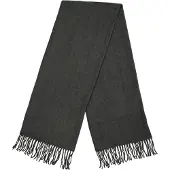 Pieces Effen sjaal met franjes (Donkergrijs Melange)