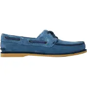 Timberland Klassieke suède veterschoenen voor heren met structuur (Medium Blauw)