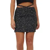 Brave Soul Minirok met dierenprint en strikdetail voor dames (Zwart, Wit)