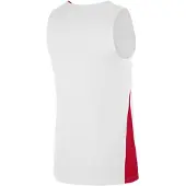 Nike Basketbalshirt met V-hals voor heren (Wit/Uni-rood)
