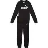 Puma Fleece-trainingspak met logo nr. 1 voor kinderen (Zwart)