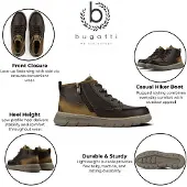 Bugatti Leren Bruine Veterschoenen Casual Enkellaarzen - Pulau