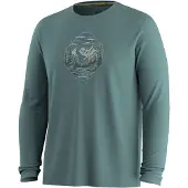 Smartwool - Wander Valley Active Long Sleeve Graphic Tee - Merinolongsleeve M, turkoois