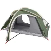 vidaXL Trekkingtent met regenkap, waterbestendig 2-persoons Groen