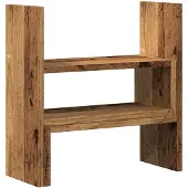 vidaXL Bureau organiser 40x17x41 cm bewerkt hout oud houtkleurig