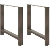 vidaXL Eettafelpoten 2 st 90x(72-73) cm staal naturel