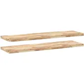 vidaXL Wandschappen 2 st zwevend 120x40x4 cm onbehandeld acaciahout