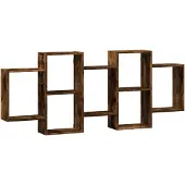 vidaXL Wandschap 159x18x65 cm bewerkt hout gerookt eikenkleurig