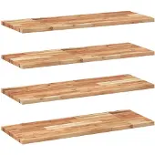 vidaXL Wandschappen 4 st zwevend olieafwerking 80x30x2 cm acaciahout