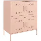 vidaXL Dressoir 68x39x79 cm staal roze