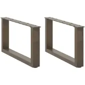 vidaXL Salontafelpoten 2 st U-vormig 70x(30-31) cm staal naturel