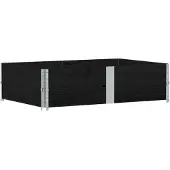 vidaXL Plantenbak 150x100 cm massief grenenhout zwart
