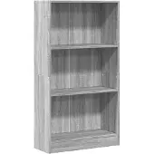 vidaXL Boekenkast 60x24x109 cm bewerkt hout grijs sonoma eikenkleurig