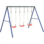 vidaXL Schommelset met 3 schommelzitjes