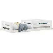 vidaXL Bedframe zonder matras massief grenenhout wit 80x200 cm