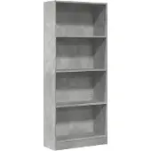 vidaXL Boekenkast 60x24x143 cm bewerkt hout betongrijs