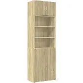 vidaXL Opbergkast 70x42,5x225 cm bewerkt hout sonoma eikenkleurig