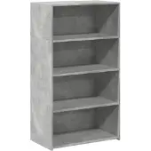 vidaXL Hoge kast 70x41x124 cm bewerkt hout betongrijs