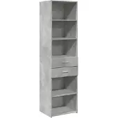 vidaXL Hoge kast 50x42,5x185 cm bewerkt hout betongrijs