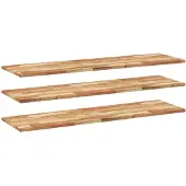 vidaXL Wandschappen 3 st zwevend olieafwerking 140x40x2 cm acaciahout