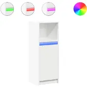 vidaXL Dressoir met LED 38x34x100 cm bewerkt hout wit