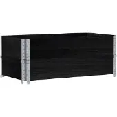 vidaXL Plantenbak 100x50 cm massief grenenhout zwart