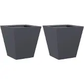 vidaXL Plantenbakken 2 st 30x30x30 cm staal antracietkleurig