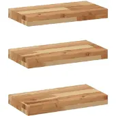 vidaXL Wandschappen 3 st zwevend olieafwerking 60x20x4 cm acaciahout