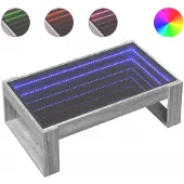 vidaXL Salontafel met Infinity LED 90x53x30 cm grijs sonoma eikenkleur