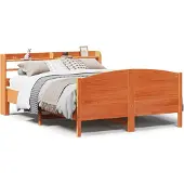 vidaXL Bedframe zonder matras massief grenenhout wasbruin 120x200 cm