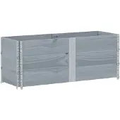 vidaXL Plantenbak 150x50 cm massief grenenhout grijs