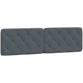 vidaXL Hoofdbordkussen 180 cm fluweel donkergrijs