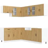vidaXL 11-delige Keukenkastenset Kalmar bewerkt hout artisanaal eiken