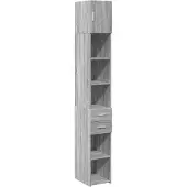 vidaXL Opbergkast smal 30x42,5x225 cm bewerkt hout grijs sonoma eiken