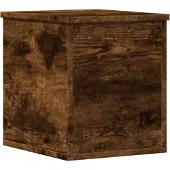 vidaXL Opbergbox 30x35x35 cm bewerkt hout gerookt eikenkleurig