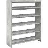 vidaXL Schoenenkast 80x25x100 cm bewerkt hout betongrijs